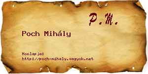Poch Mihály névjegykártya