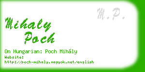 mihaly poch business card